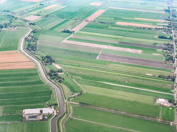 istock High Angle View Of Agricultural Field 1202061812