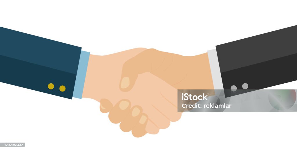 Handshake of business partners. Business handshake. Successful deal. Handshake stock vector