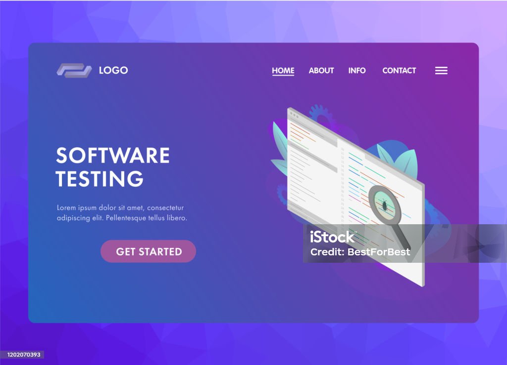 Software Testing Concept Program Code Screen With Debugging Development ...