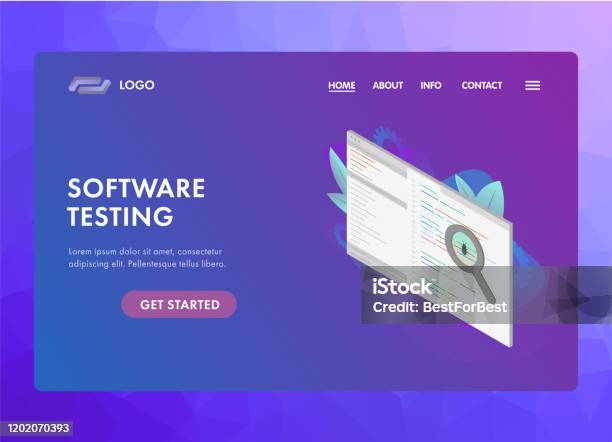 Software Testing Concept Program Code Screen With Debugging Development ...