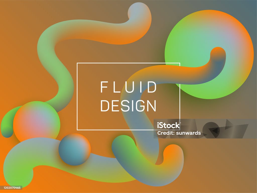 Spherical Gradient Types Fluid And Spherical Gradient Shapes Composition Stock Illustration ...