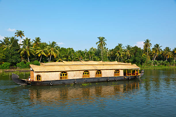 istock Houseboat on Kerala backwaters, India 120207315