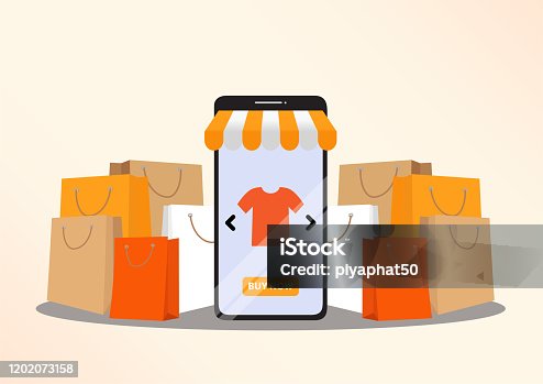istock Online shopping concept 1202073158