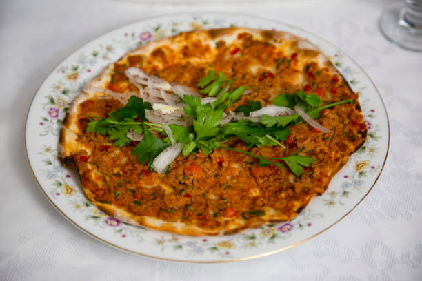 istock Traditional turkish food lahmacun 1202075169