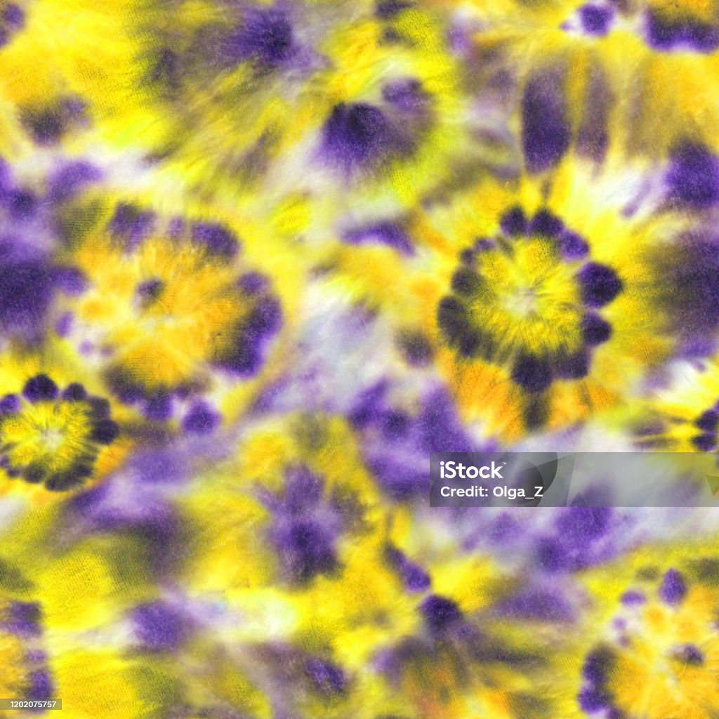 Tie Dye Shibori Seamless Pattern Watercolour Abstract Flowers Texture Stock  Illustration - Download Image Now - Istock