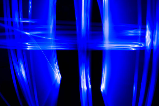 istock Abstract background with blue color light painting 1202076580