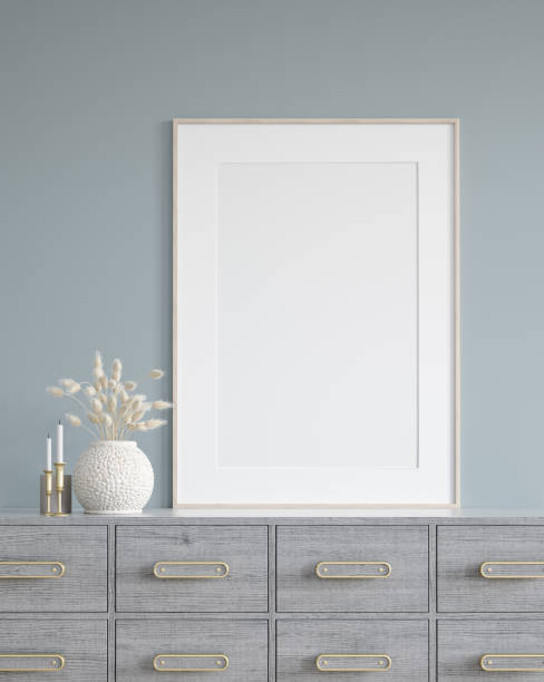 istock Poster mock up in home interior background, modern style 1202077471