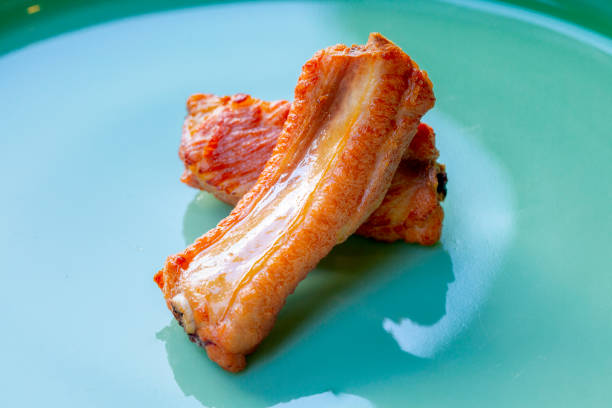 Delicious Chinese cuisine, onion and pork ribs