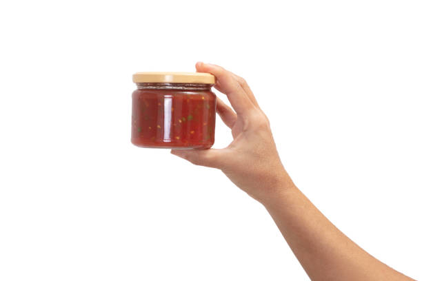 istock Seasonal organic fermented vegetables or sauces 1202086858