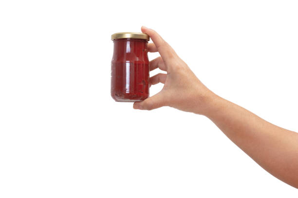 istock Seasonal organic fermented vegetables or sauces 1202087067