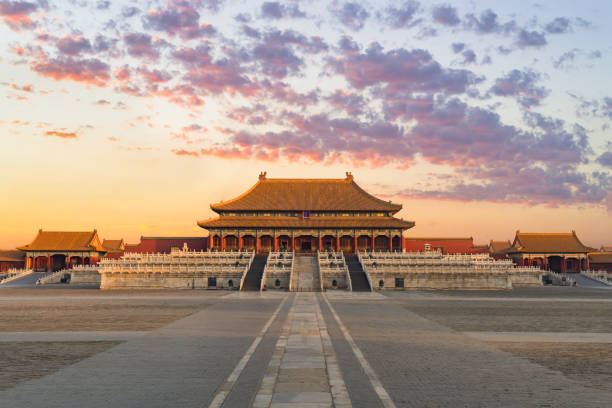 запретный город пекин китай - пекин стоковые фото и изображения