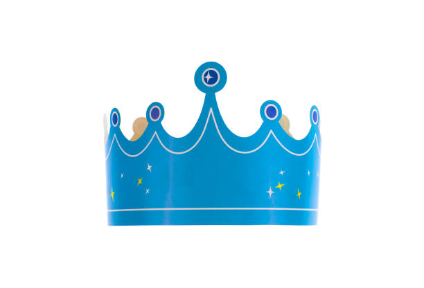 istock blue paper crown isolated on white background 1202093755