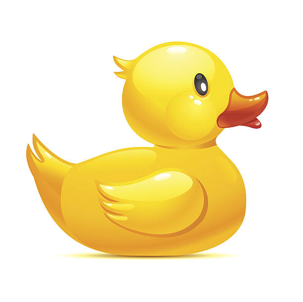 резиновый утёнок - rubber duck stock illustrations