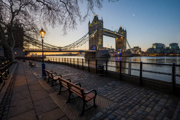 istock Boulevard next to the river Thames at London Tower Bridge during sunset 1202097117