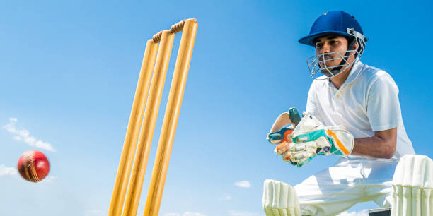 istock Wicket-keeper preparing to catch the ball 1202097523