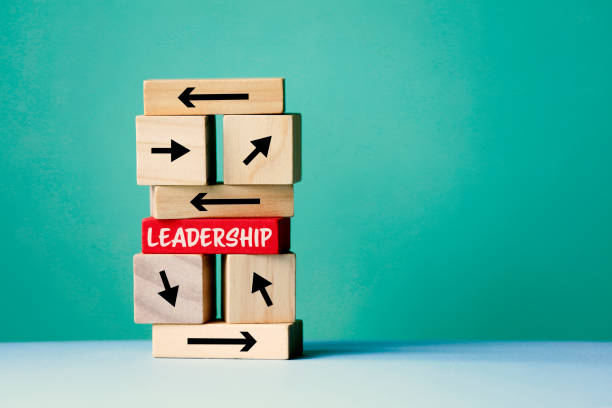 istock Leadership text with arrow symbols 1202098428