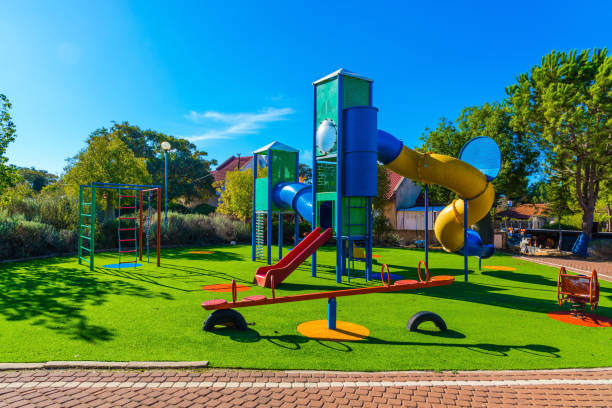 istock Outdoor sunny lawn for children 1202103422
