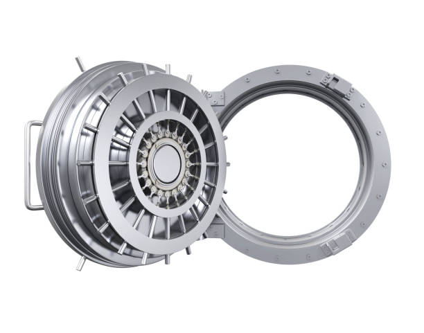 istock Opened Bank Vault Door Isolated 1202103542