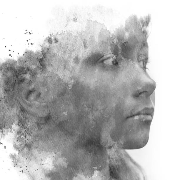 istock Paintography. Portrait combined with a painting 1202108001