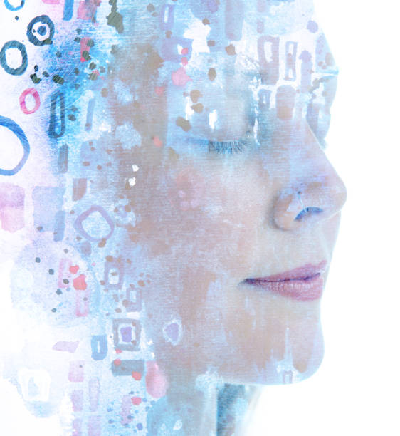 istock Paintography. Abstract painting combined with a portrait 1202109166