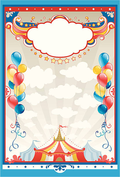circus-frame - circus circus tent poster retro revival stock-grafiken, -clipart, -cartoons und -symbole