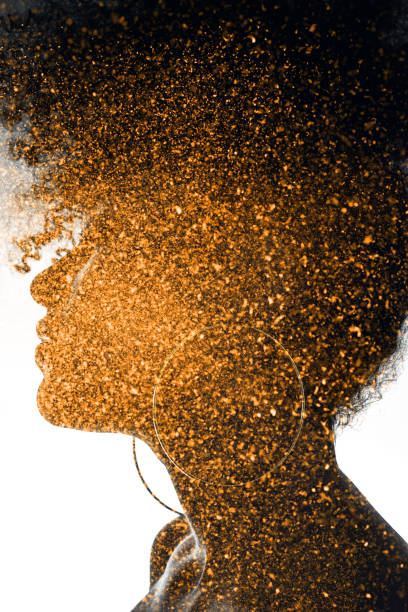 A portrait combined with a digital illustration