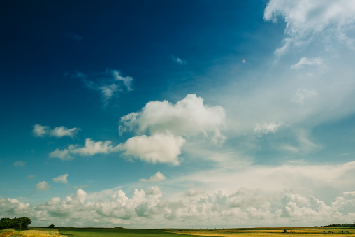 Clouds over coast landscape