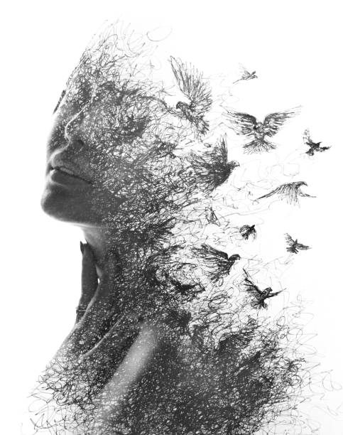istock Paintography. A portrait combined with a painting 1202113922