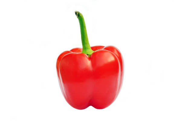 istock Red sweet paprika pepper isolated on white for design packaging 1202116201
