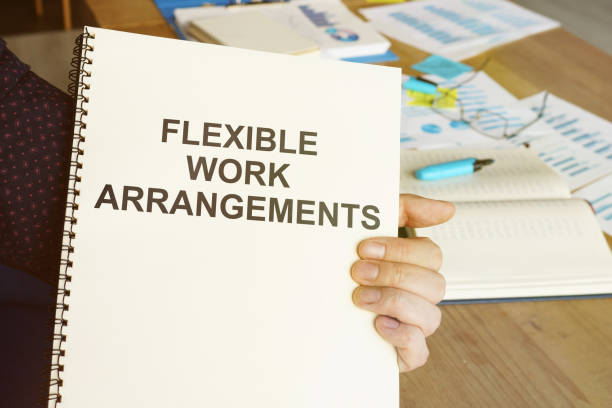 istock Conceptual hand written text showing Flexible Work Arrangements 1202117445