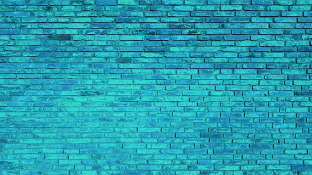 istock Vintage brick stone wall blue texture background 1202119134
