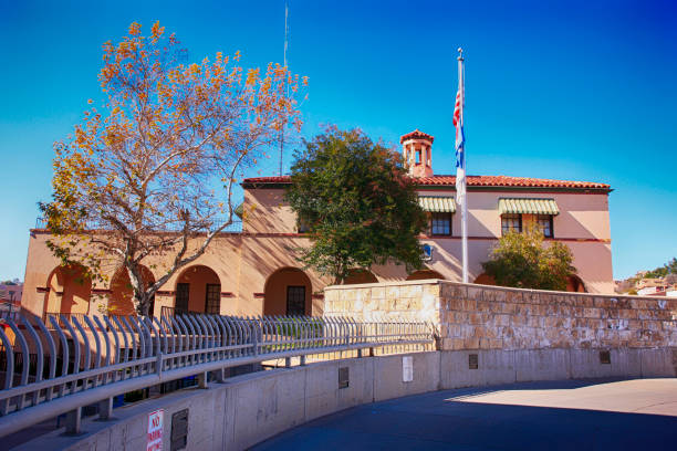 The historic U.S. customs house at the US-Mexican border crossing in Nogales AZ The historic U.S. customs house at the US-Mexican border crossing in Nogales AZ nogales arizona stock pictures, royalty-free photos & images