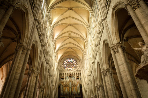 istock Interior of famous Amiens cathedral 1202121248