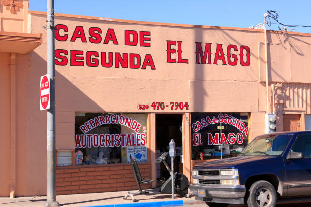 Casa de Segunda store on N Arroyo Blvd in downtown Nogales, AZ Casa de Segunda store on N Arroyo Blvd in downtown Nogales, AZ nogales arizona stock pictures, royalty-free photos & images