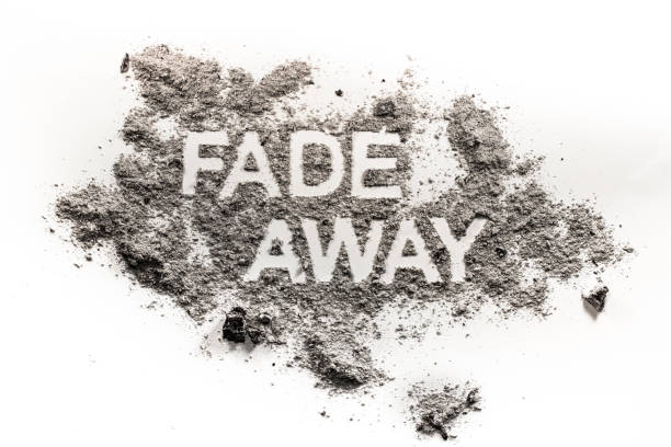 istock Fade away word written in ash, dust, dirt 1202125477