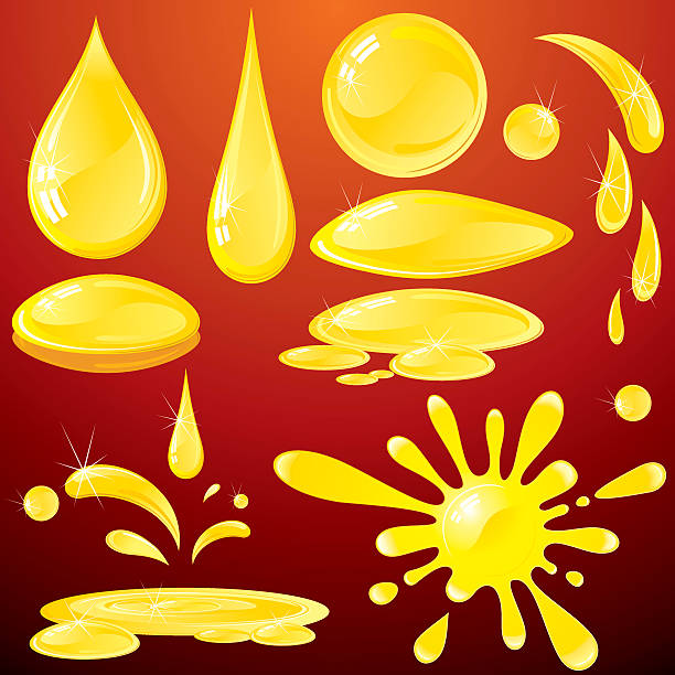 illustrazioni stock, clip art, cartoni animati e icone di tendenza di gocce di olio di oliva - cooking oil drop honey beer