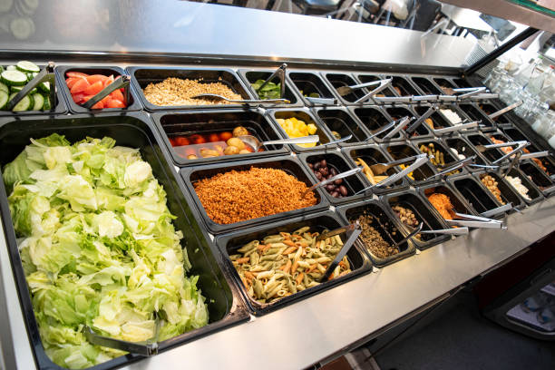istock Salads Bar, Vegetables, Pasta, Restaurant 1202127365
