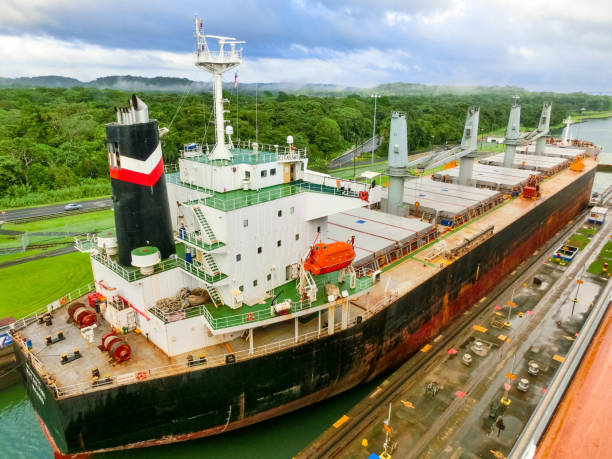 istock View of Panama Canal from cruise ship 1202129098