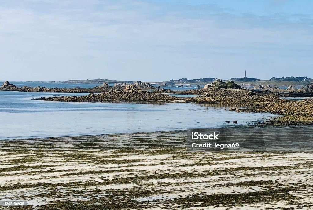 Landscape in Brittany - near Roscoff, France Landscape in Brittany (near Roscoff, ile de Batz) France Cancale Stock Photo