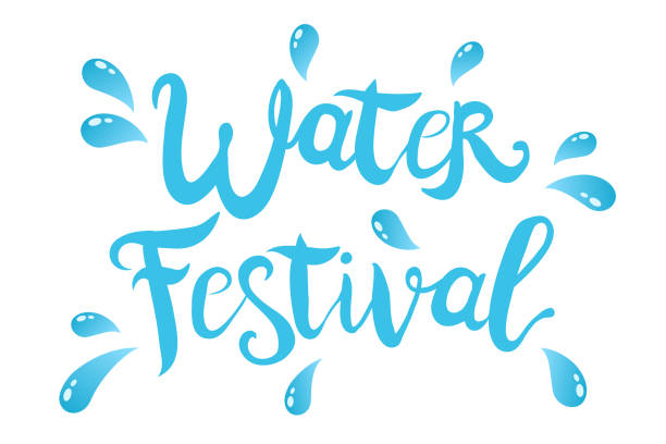 Logo for water festival vector art illustration