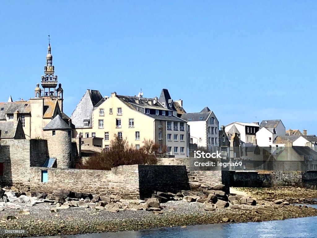 Roscoff village in Brittany - France Batz Island Stock Photo
