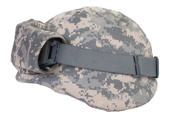 istock kevlar helmet with a camouflage cover and protective goggles 1202141236