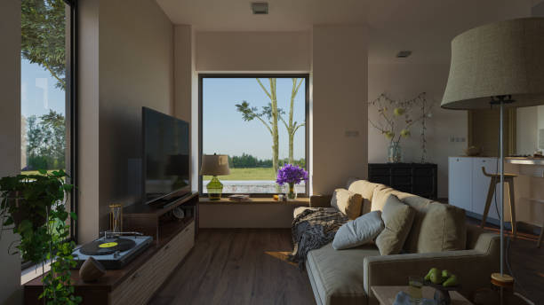 istock Living Room with Backyard View in Natural Daylight 1202141385