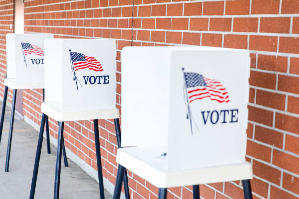 istock Voting Booths with no people 1202146562