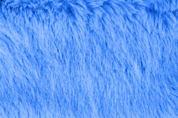istock Classic blue faux fur background flat lay 1202152013