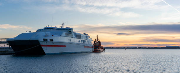 istock catamaran in the port 1202152402