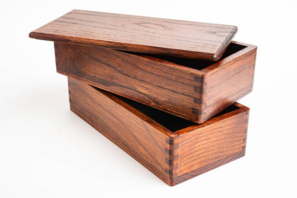 istock Traditional Japanese Wood 2-Layer Bento Box 1202153640