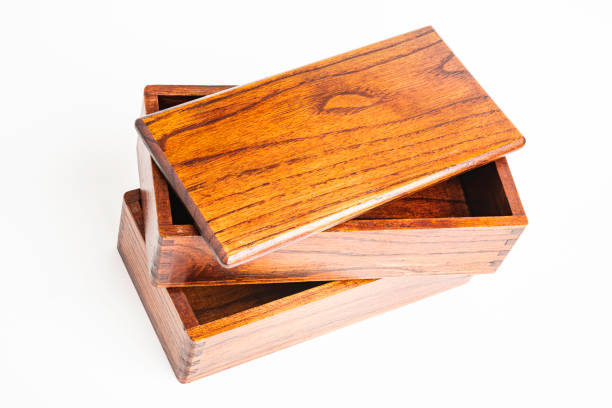 istock Traditional Japanese Wood 2-Layer Bento Box 1202153668