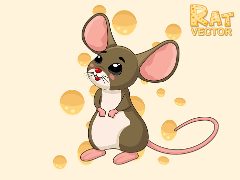 Cute Cartoon Rat Characters Vector Art Illustration With Happy Animal  Cartoon Stock Illustration - Download Image Now - iStock