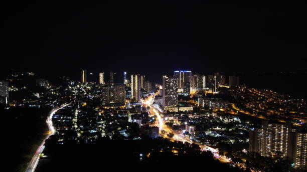 istock City Night Drone Shot 1202170724